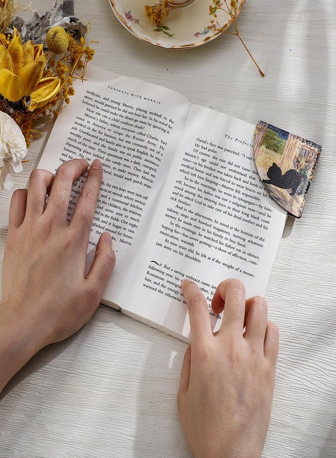 بروديوت ٦ قطع من فواصل الكتب على شكل قطة سوداء، مقاس ٧ × ٧ سم، مصنوعة من جلد البولي يوريثان، فواصل كتب لطيفة للنساء، إكسسوارات كتب مرحة، علامات صفحات كتب لمحبي القراءة، هدية للطلاب والمعلمين - Image 5
