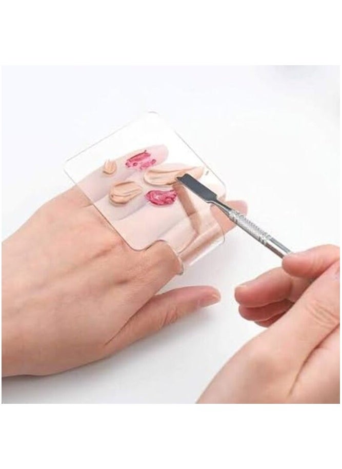MIRFA Handheld Clear Acrylic Makeup Palette And Mixing Tray  - Image 5