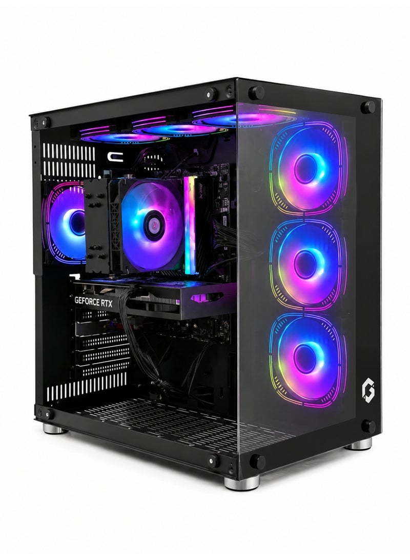 بيسي كمبيوترالعاب تجميعة احترافية – معالج I512400F – بطاقة رسومات نيفيديا جيفورسRTX4060 8GB DDR6 - ذاكرة عشوائية 16GB 5600 DDR5 ميجابايت – لوحة الام B760M-B PRO   - تخزين 1TB M.2 - مع نظام تشغيل ويندوز 11 برو  - WIFI