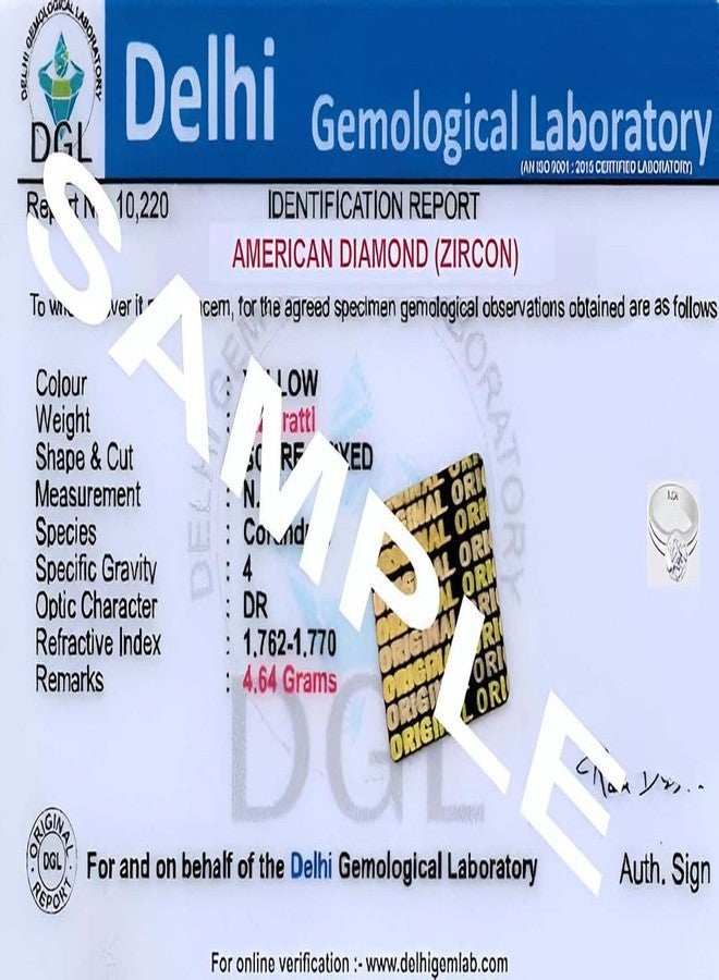 Ptm 925 Sterling Silver Zircon (American Diamond) 3.25 Ratti or 3 cts Astrological Gemstone Bis Hallmark Ring for Men & Women - Image 5