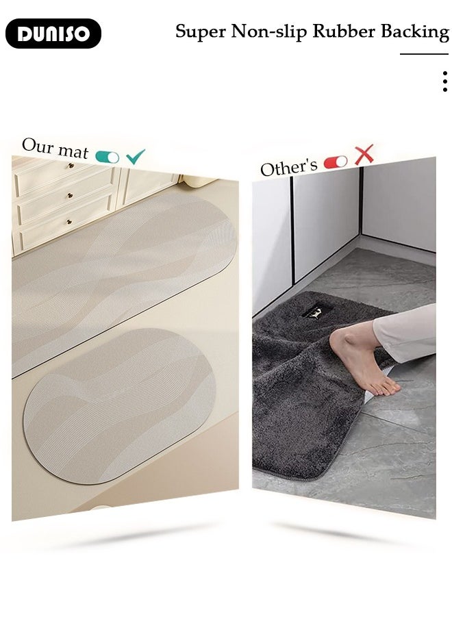 DUNISO - 2 PCS  Kitchen Mats and Rugs Set , Non Slip Heavy Duty Standing Mat, Quick Dry Diatom Mud Floor Mat,  Extra Soft and Absorbent Floor Mats for  Kitchen, Bath, Office, Laundry(40*60cm+40*120cm) - Image 1