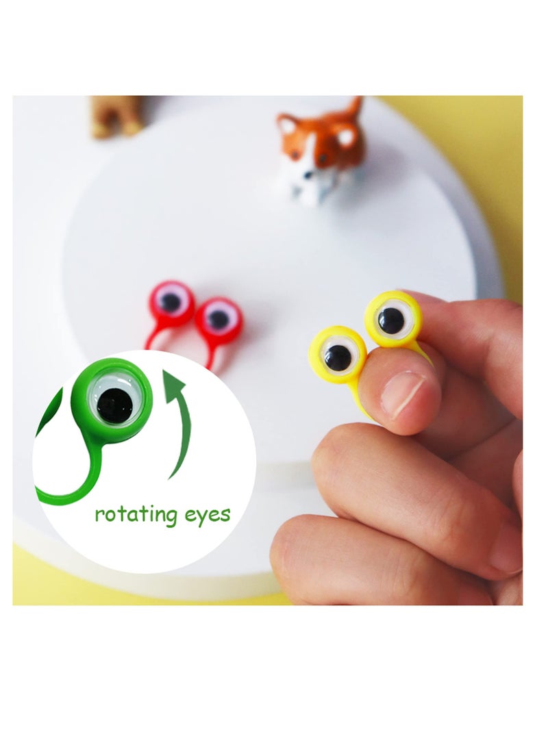 SUNSAR 24Pcs Eye Finger Puppets Googly Eye Finger Puppets Wiggly Eyeball Finger Puppet Rings Eye Finger Toy Colour random - Image 4