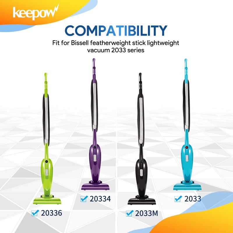 KEEPOW Featherweight Replacement Filters Compatible with Bissell Featherweight Stick Lightweight Bagless Vacuum 2033, 20331, 20333, 20336, 20339, 2033M (4-Pack) - Image 2