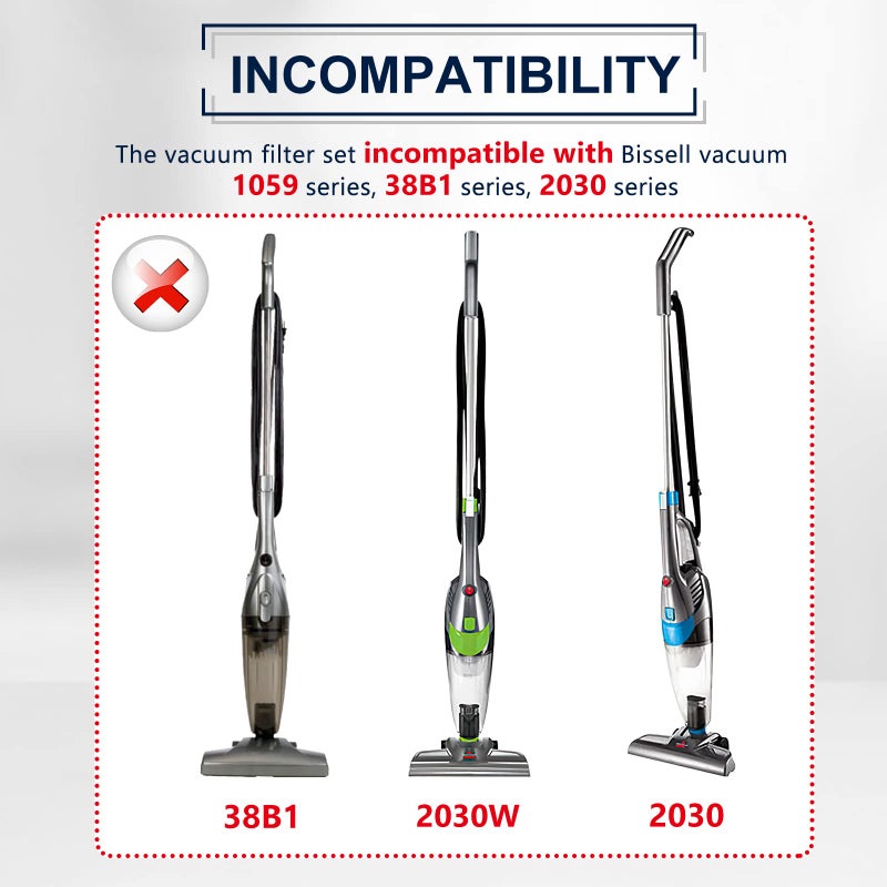 KEEPOW Featherweight Replacement Filters Compatible with Bissell Featherweight Stick Lightweight Bagless Vacuum 2033, 20331, 20333, 20336, 20339, 2033M (4-Pack) - Image 3