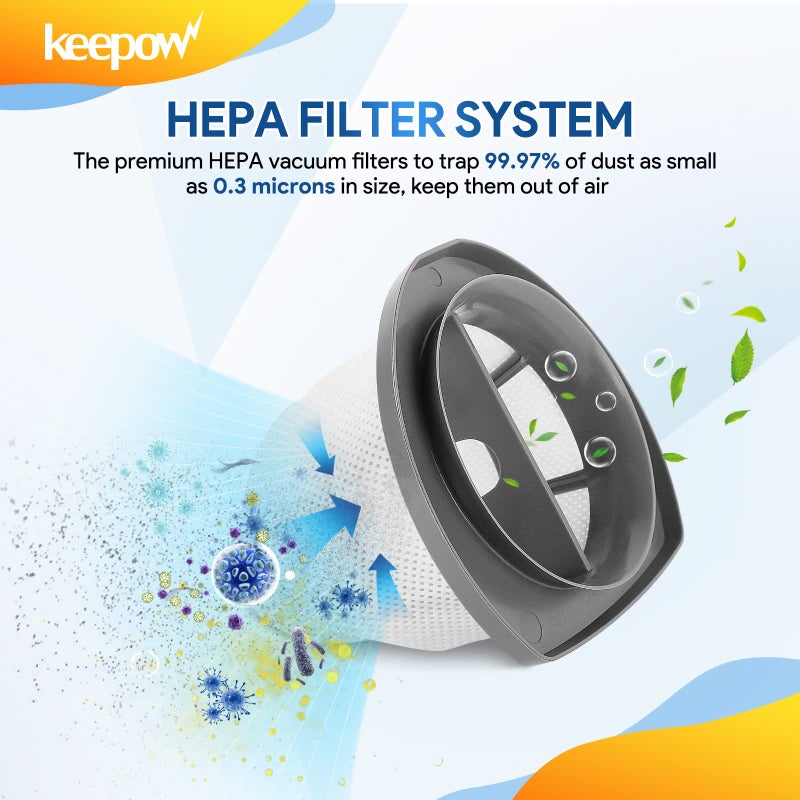 KEEPOW Featherweight Replacement Filters Compatible with Bissell Featherweight Stick Lightweight Bagless Vacuum 2033, 20331, 20333, 20336, 20339, 2033M (4-Pack) - Image 4