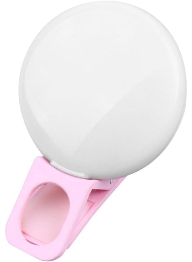 Mini Small Q Mobile Phone Fill Light Portable LED Beauty Selfie Fill Light To Map Printing Logo-Color:White (3+1 Adjustment) - Image 1