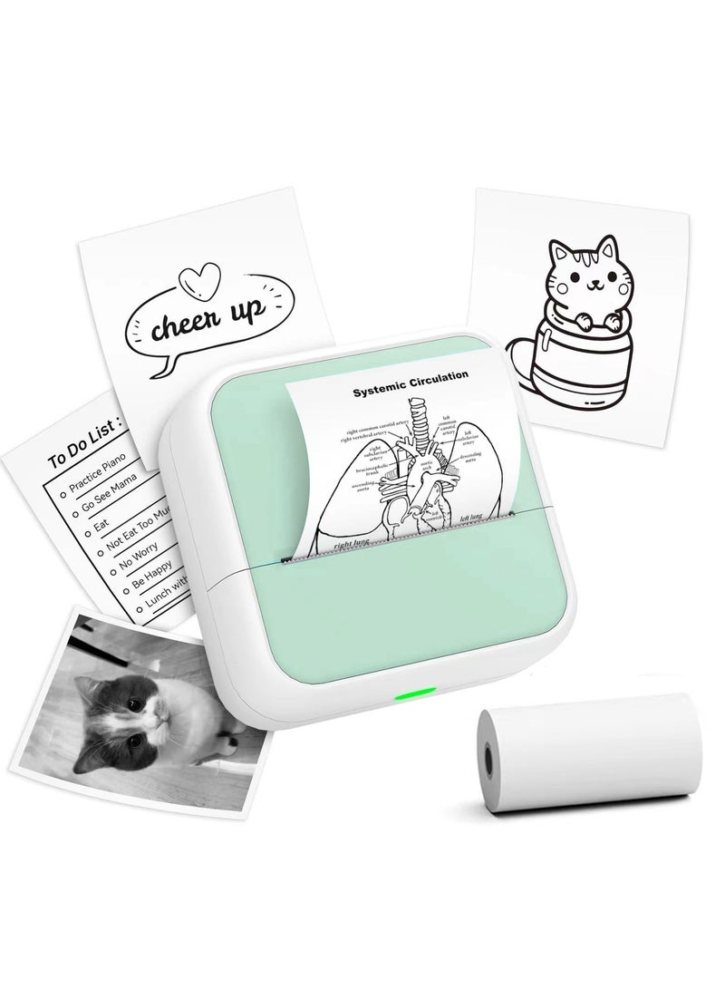 Mini Printer with Stickers, Print Pod, Bluetooth Inkless Printers, Sticker Maker, Portable Thermal Printer for Notes, Journal, DIY, Kids Gift