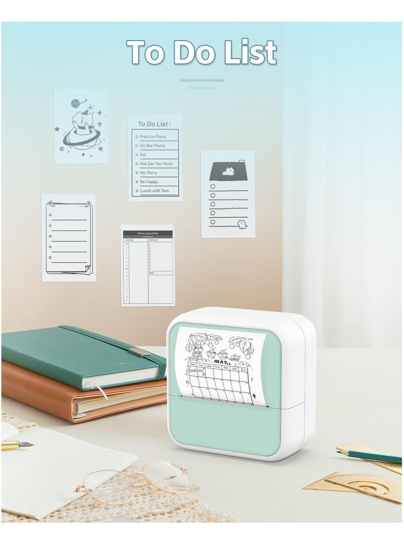 Mini Printer with Stickers for Learning and Office Use, Print Pod, Bluetooth Inkless Printers, Sticker Maker, Portable Bluetooth Thermal Printer, Wireless Sticker, Portable Thermal Printer for Notes, Journal, DIY, Kids Gift - Image 5