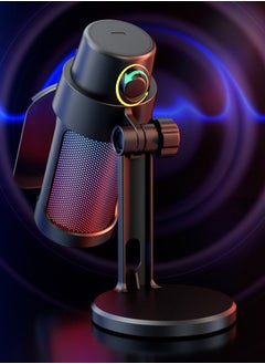 MMG Gaming Microphone, USB PC Mic for Streaming, Podcasts, Recording, Condenser Computer Desktop Mic on Mac/PS4/PS5, with RGB Control, Mute Touch, Headphone Jack, Pop Filter, Stand-AmpliGame A8  - Image 4