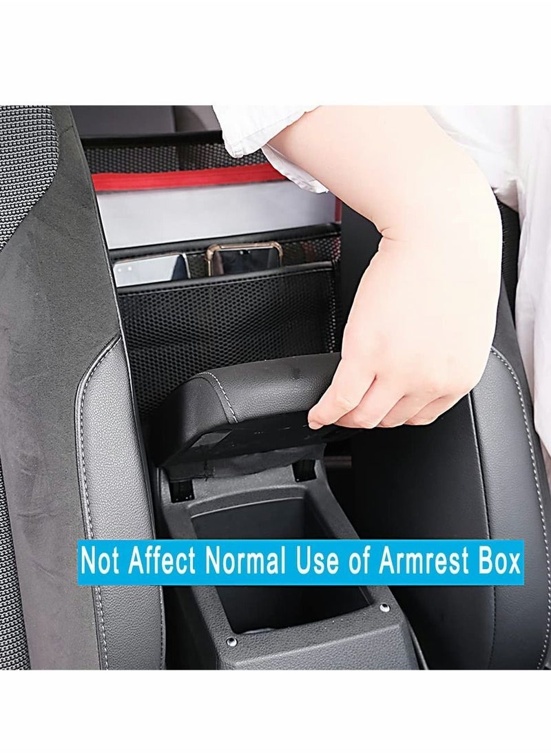 Y&D - Car Net Pocket, Large Capacity Storage Bag Hanging Between Seats, Front Seat Handbag Holder, Suitable for Storing Wallets Mobile Phones Document Bags Tissues Handbags (Black) - Image 1