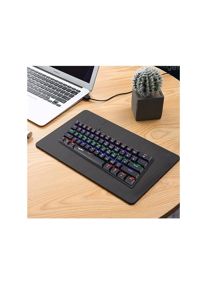 HXSJ - HXSJ New 61keys wired luminous mechanical keyboard set RGB hole mouse office game keybaord - Image 1