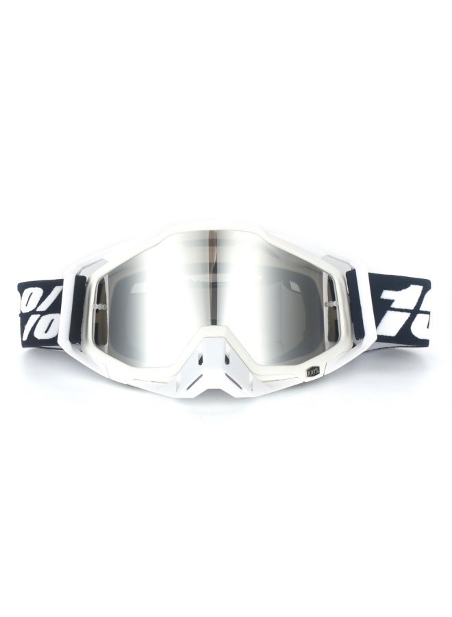 86 All White Mercury Tablets Pitscottfox 100 Goggles Motocross Helmet Goggles Outdoor Motorcycle Riding Glasses
