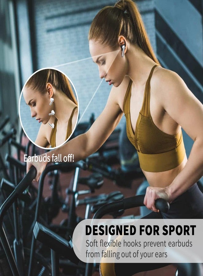 TUDIOW Ear Hook Covers for Samsung Galaxy Buds 3, Non-Slip Sports Earbuds Silicone Wingtip Anti-Scratch Galaxy Buds 3 Black 5 Pairs - Image 3