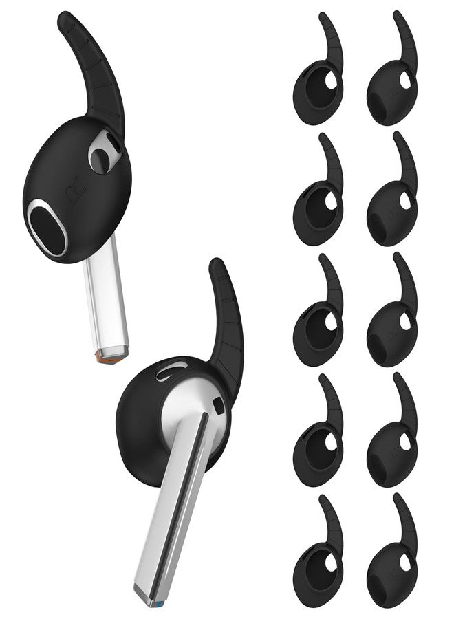TUDIOW Ear Hook Covers for Samsung Galaxy Buds 3, Non-Slip Sports Earbuds Silicone Wingtip Anti-Scratch Galaxy Buds 3 Black 5 Pairs - Image 1