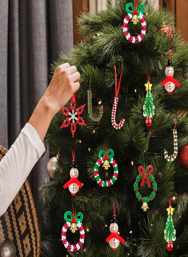 Fayoo Christmas Beaded Craft Kit for Kids - 60 Pc Ornament Set, Tree Decorations (Snowman, Christmas Tree, Wreath, Snowflake, Candy Cane Each x12) - Image 5