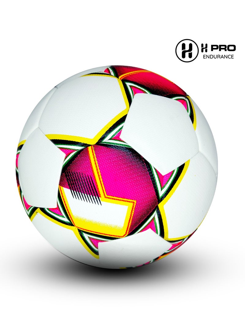 H PRO Pro Size 5 Training Football – Soft Touch, Enhanced Grip, Ideal For Beginners & Advanced Players | Pink - Image 1