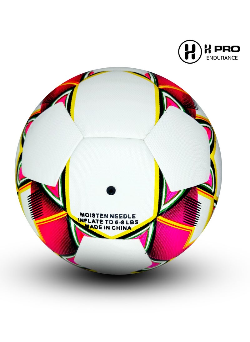 H PRO Pro Size 5 Training Football – Soft Touch, Enhanced Grip, Ideal For Beginners & Advanced Players | Pink - Image 2