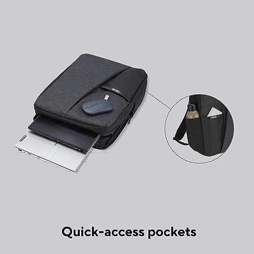 ASUS AP4600 Laptop Backpack, Quick-Access Pockets, Water-Repellent, Durable, Stylish & Lightweight Design, Suitable for up to 16-inch Laptop, 450 g (Grey) - Image 5