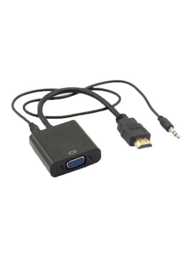 NIBEMINENT HDMI To VGA With Portable Audio Converter Black 
