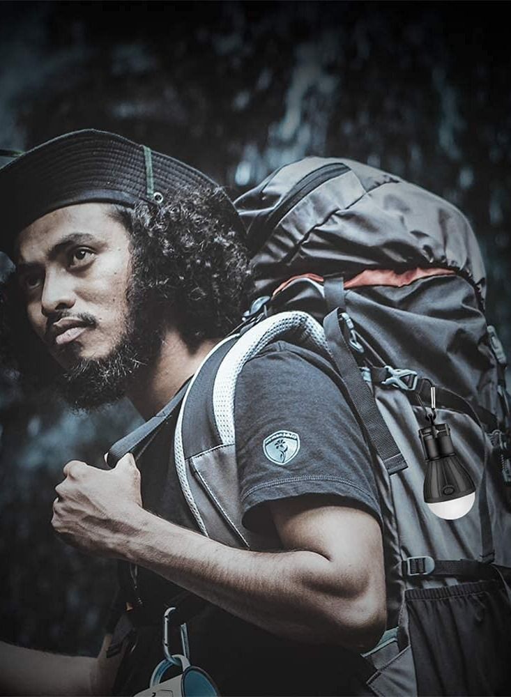 سيوسي ضوء خيمة التخييم ، ضوء التخييم ، مصباح خيمة LED ، فانوس تخييم مقاوم للماء ، مصباح إضاءة محمول للطوارئ للتخييم والتنزه والصيد مرآب يعمل بالطاقة في حالات الطوارئ (3 عبوات) - Image 2