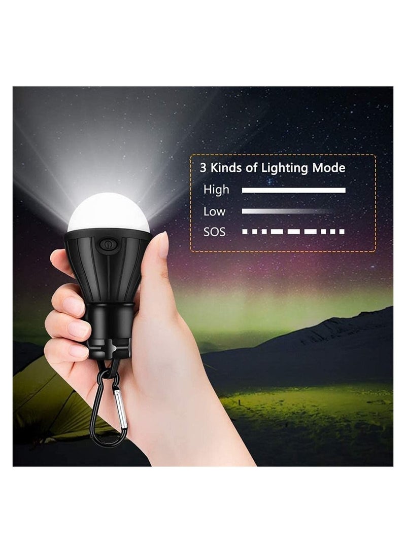 سيوسي ضوء خيمة التخييم ، ضوء التخييم ، مصباح خيمة LED ، فانوس تخييم مقاوم للماء ، مصباح إضاءة محمول للطوارئ للتخييم والتنزه والصيد مرآب يعمل بالطاقة في حالات الطوارئ (3 عبوات) - Image 4