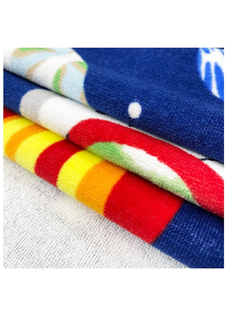 Excefore Toddler Beach Towel Kids Hooded Colorful Beach Towel 100% Cotton Beach Towels for Boy Girl Shower Beach Pool Child Cover ups 50"x30" Large Towel Wrap Universe Pattern - Image 5