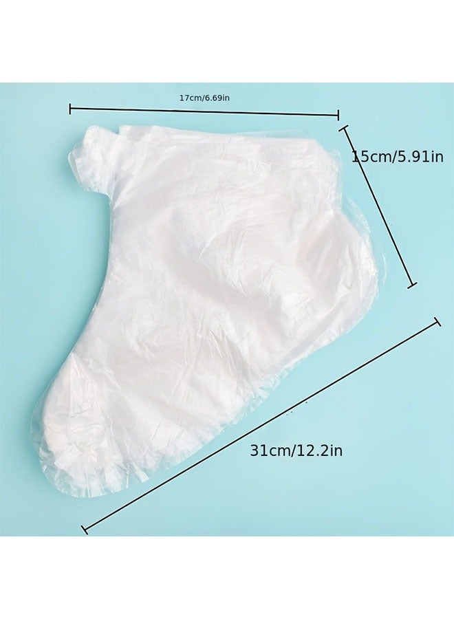 100 Piece Disposable Foot Covers, Anti-Dry Cracked Foot Mask Foot Covers, Feet Protectors Covers,Hot Wax Therapy Booties Bags Covers - Image 3