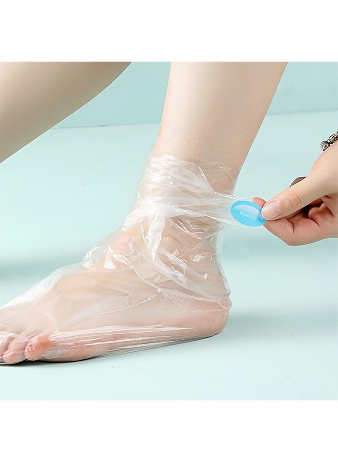 100 Piece Disposable Foot Covers, Anti-Dry Cracked Foot Mask Foot Covers, Feet Protectors Covers,Hot Wax Therapy Booties Bags Covers - Image 2