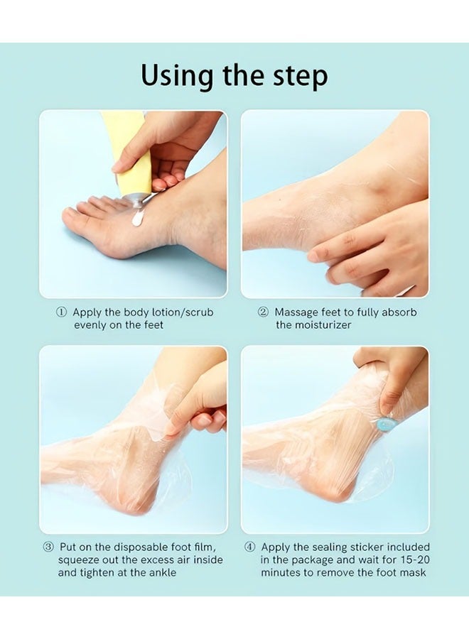 100 Piece Disposable Foot Covers, Anti-Dry Cracked Foot Mask Foot Covers, Feet Protectors Covers,Hot Wax Therapy Booties Bags Covers - Image 4