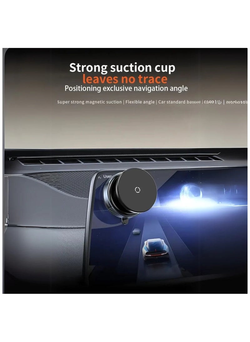 360 Rotation Vacuum Magnetic Suction Cup Phone Mount, Hands-Free Magnetic Car Phone Holder, Hands free suction cup phone holder suitable for Cars - Image 4