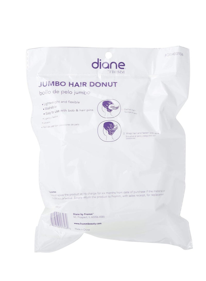 Diane Jumbo Hair Donut, Black, 5.5" - Image 2