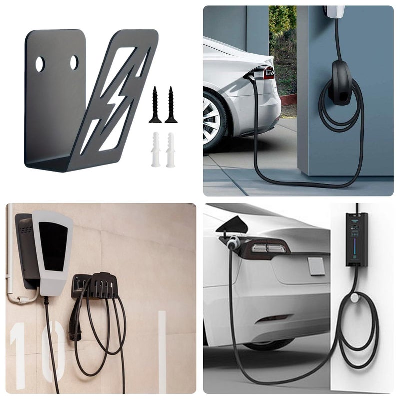 Electric Vehicle Charging Cable Holder Bracket Iron Screw Mount Organizer For Camping Commuting Travel Van SUV RV Accessories - Image 5