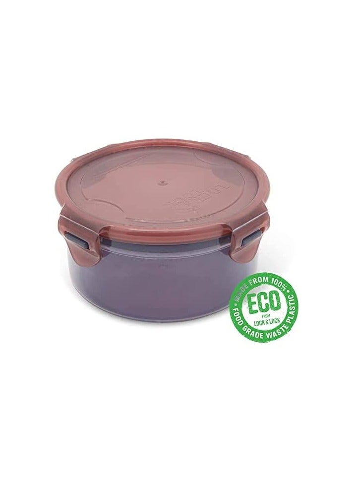 لوك آند لوك وعاء طعام دائري محكم الغلق صديق للبيئة بسعة 600 مل من لوك لوك - آمن للاستخدام في الميكروويف والفريزر وغسالة الأطباق - Image 2