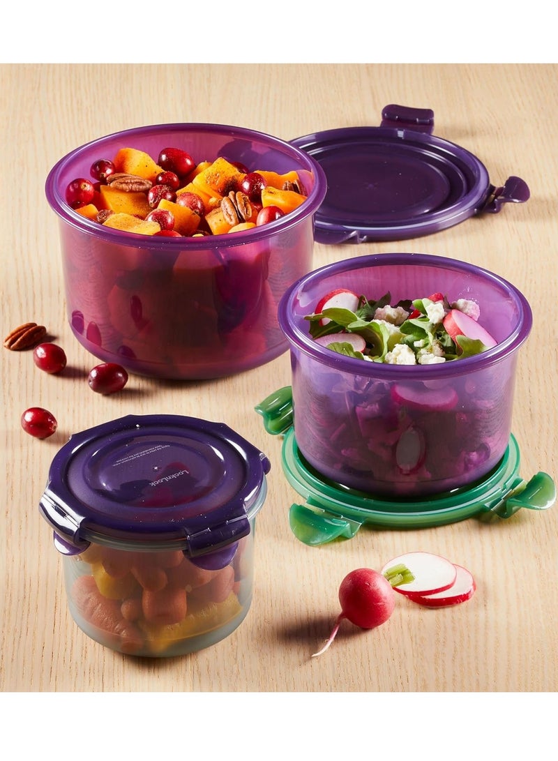 لوك آند لوك وعاء طعام دائري محكم الغلق صديق للبيئة بسعة 600 مل من لوك لوك - آمن للاستخدام في الميكروويف والفريزر وغسالة الأطباق - Image 3