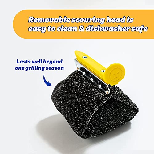 Scrub Daddy رأس فرشاة الشواء BBQ Daddy - إعادة تعبئة فرشاة الشواء بدون شعيرات - ملحق فرشاة تنظيف الشواية بشبكة ArmorTec الفولاذية للشفاطات (1 قطعة) - Image 4