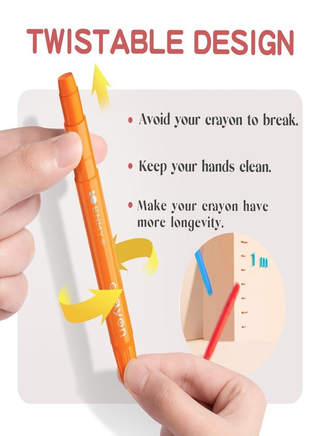 العدو مجموعة أقلام تلوين جل من إنمي، ٢٤ لونًا، قابلة لللف وغير سامة، أقلام تلوين جامبو قابلة للغسل، ذات ملمس ناعم للأطفال، سهلة التنظيف، مثالية للتلوين، مشاريع الحرف اليدوية، لوازم فنية وهدايا - Image 3