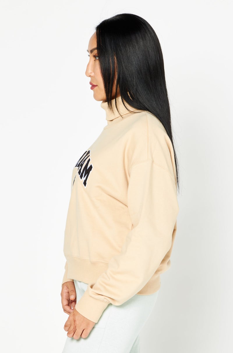 PUMA ملابس رياضية نسائية ملائمة مزخرفة للهواء الطلق، بيج داكن - Image 4