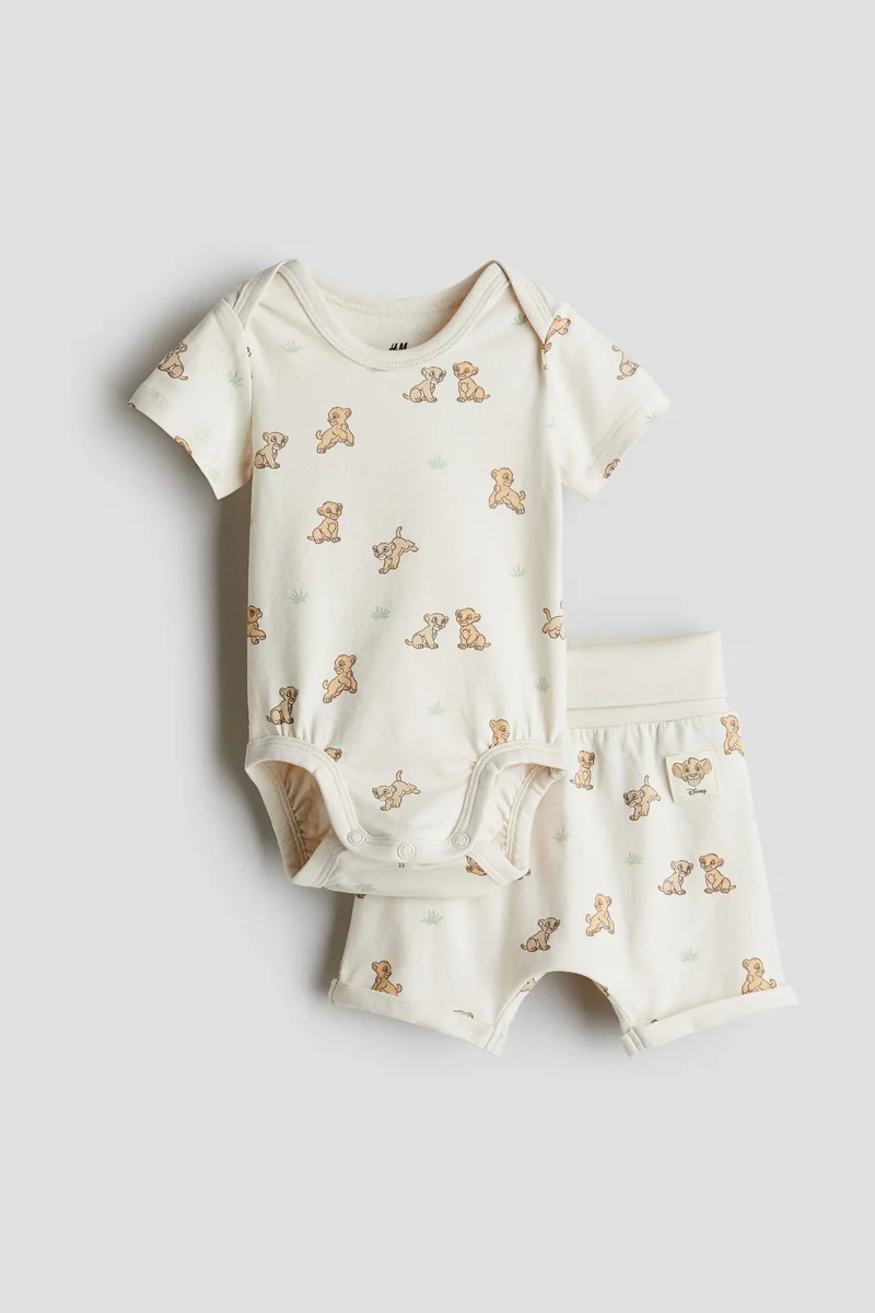 اتش اند ام 2-piece print-motif set