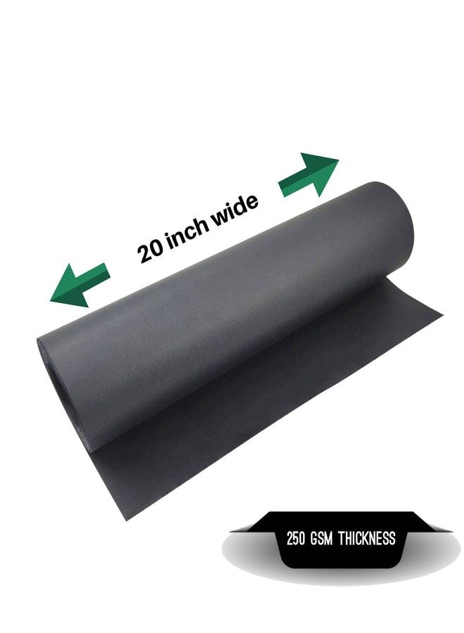 GloproStore 5mtrs 7Mil Black Kraft Paper roll 250gsm 20inch Wide for Scrap Book | Ideal for Ideal for Wrapping, Art, Craft, Postal, Packing, Shipping, Floor Covering, Dunnage, Parcel, Table Runner - Image 2