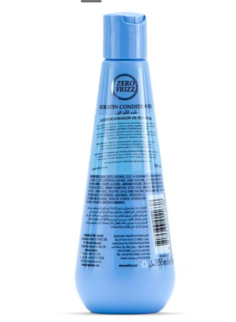 Zero Frizz The Science of Smooth Keratin Conditioner 355ml - Image 2
