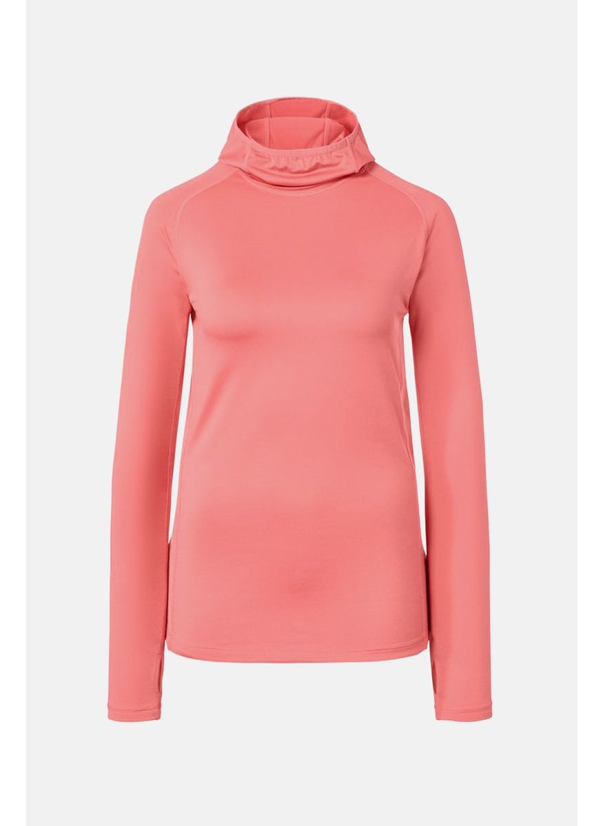 Tchibo Women Sportswear Fit Hooded Functional Sweatshirt, Peach  - Image 4