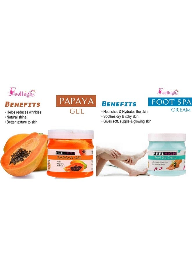Feelhigh Face Papaya Skin Purifying Gel -500gm & Foot Care Cream 500gm- Facial And Foot care Products - Image 2