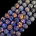 ABC GEMS USA ABCGEMS UV Glowing Rock Authentic USASourced American Smoky Yooperlite Beads from Lake Superior Flashing Flame Under Ultraviolet DIY Jewelry Making Smooth Round 10mm - Image 2
