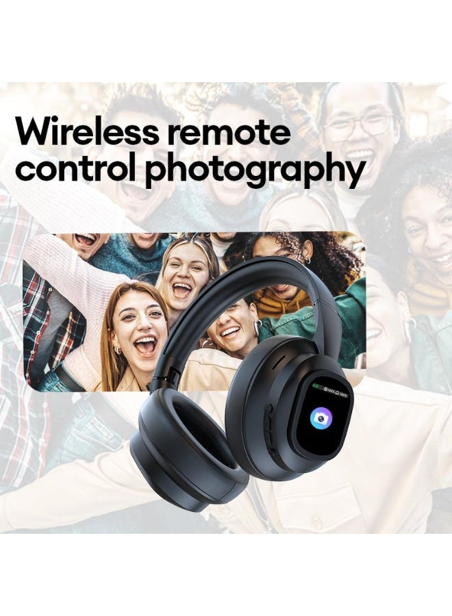 HYUNDAI Bluetooth Headphones Wireless Headset On-Ear with LCD Touch Screen Active Noise Cancelling ANC Headphones Detachable Full Color LCD Screen AI Translation 169 Languages AI Assistant & Smart Chat Hyundai X1 Pro - Image 5