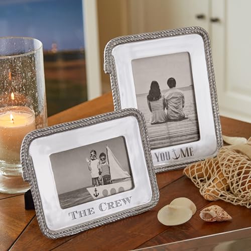 MARIPOSA "The Crew Rope Statement Frame, 4x6 inch, Model Number: 2298,silver - Image 2