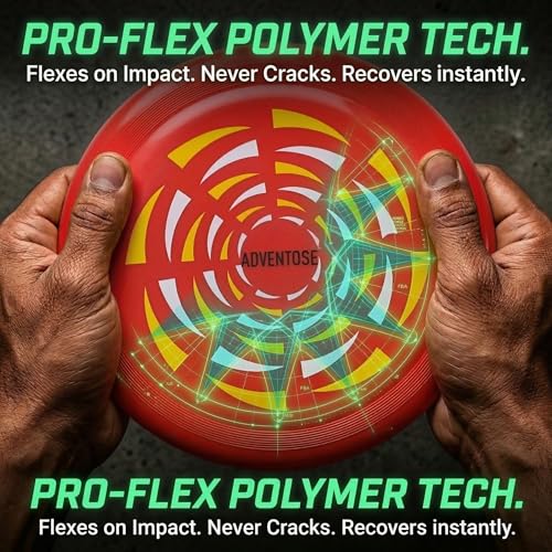 ADVENTOSE™ Velocity-90 Aerodynamic Flying Disc – Precision-Balanced 21cm Sport Disc for Kids & Adults – Impact-Resistant High-Flex Polymer – Professional Flight Stability (Stealth-Red) - Image 5
