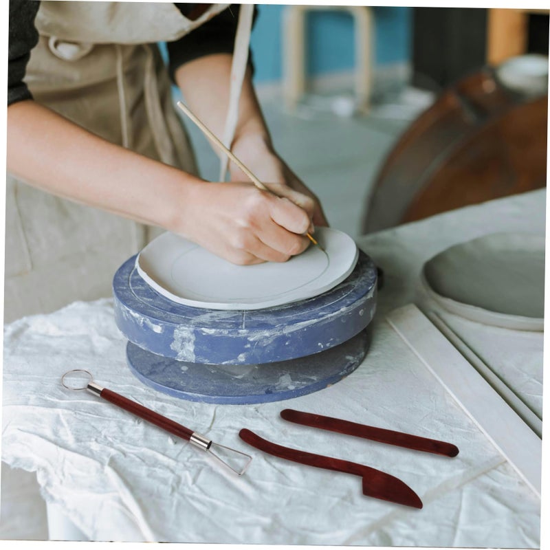 Wooden Pottery Sculpting Clay Tool Set 5 Pieces For Adults Ceramic Modeling - Image 4