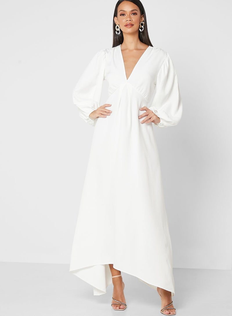ELLA Ruched Detail Flowy Dress  - Image 1