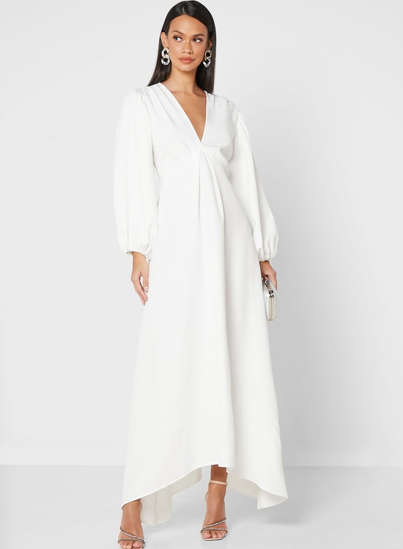 ELLA Ruched Detail Flowy Dress  - Image 4