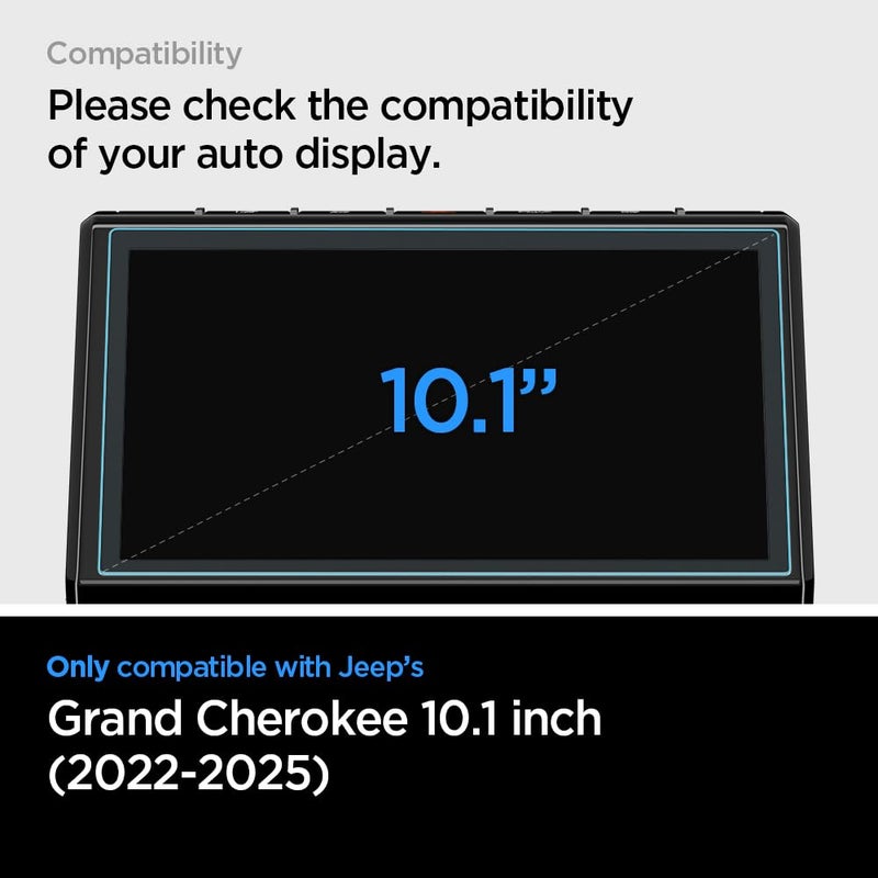 Spigen Tempered Glass Screen Protector [GlasTR Slim] designed for Jeep Grand Cherokee (2021/2022/2023/2024/2025) 10.1 inch Dashboard Touchscreen - Matte/Anti Finger Print - Image 2